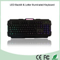 3 Multi-Color LED-Hintergrundbeleuchtung PC-Tastatur mit Helligkeitseinstellung (KB-1901EL-G)